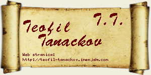Teofil Tanackov vizit kartica